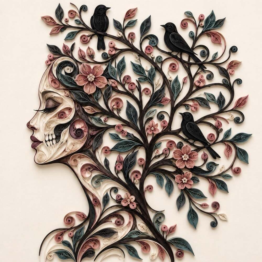 8 X 8 Framed Skull Tree 600 A